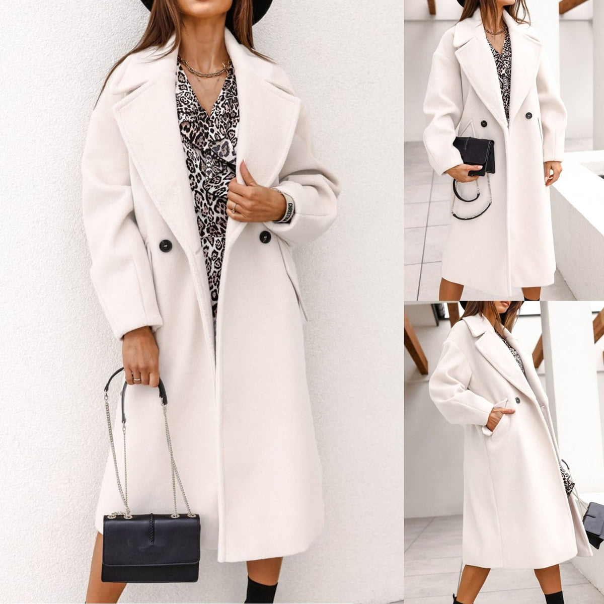 Abrigo largo de invierno para mujer
