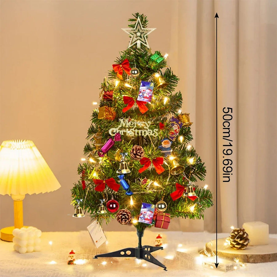 Árbol de Navidad pequeño con luces - Modelo de mesa decorado
