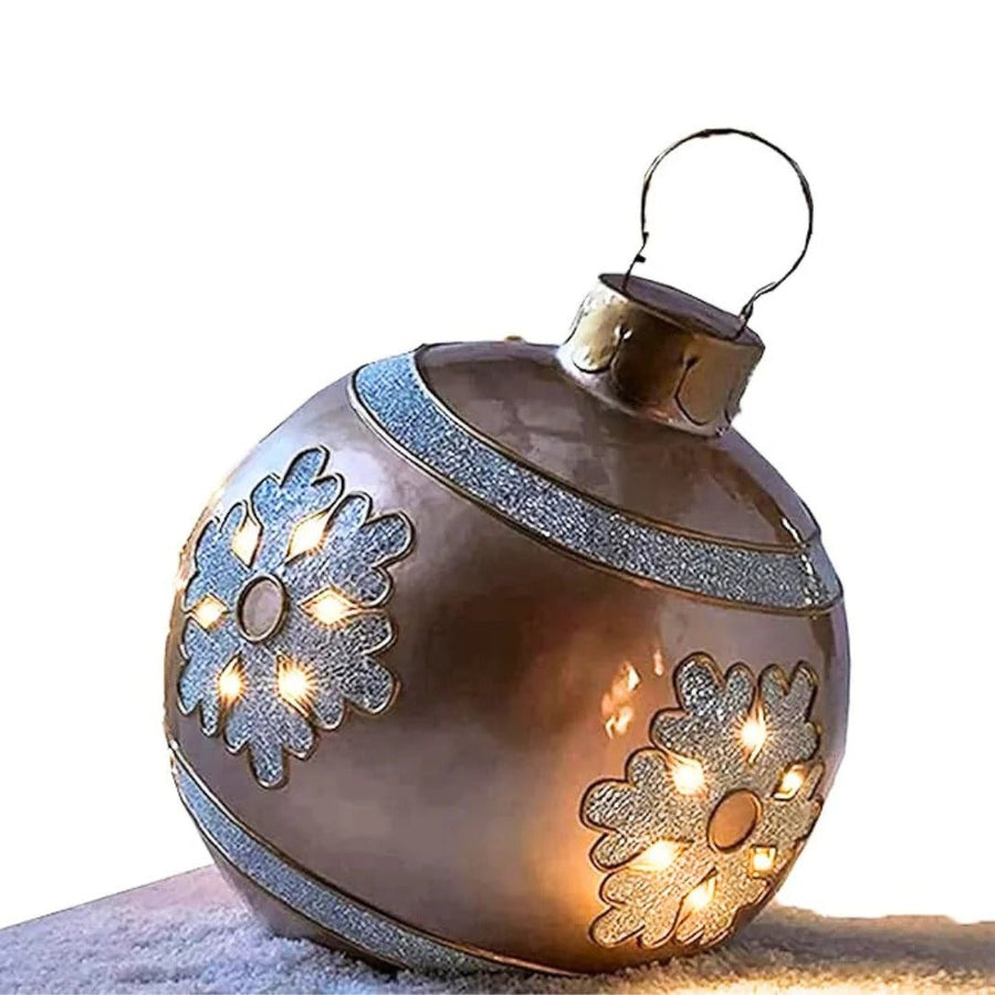 Bolas de Navidad decorativas hinchables de PVC para exterior | Resistentes a la intemperie y reutilizables | Varios diseños