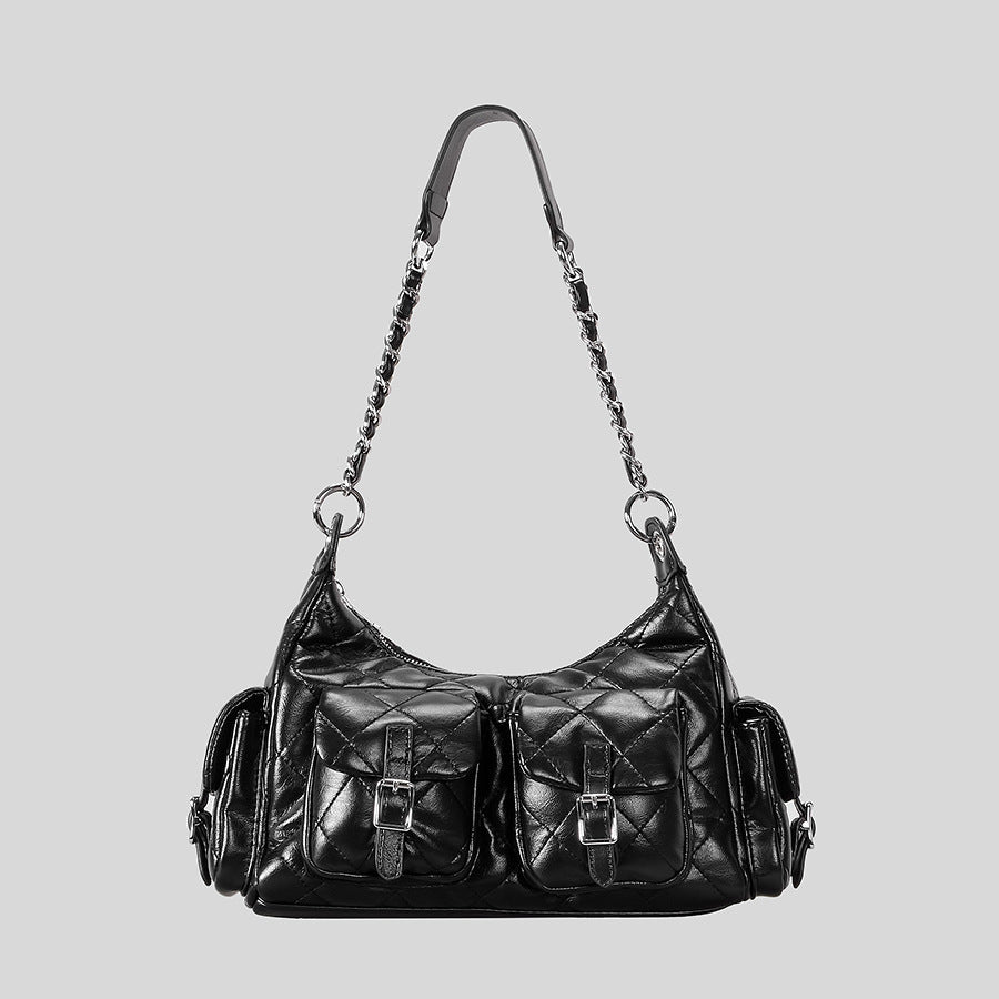 Bolso acolchado con múltiples bolsillos