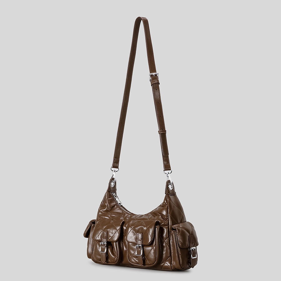 Bolso acolchado con múltiples bolsillos
