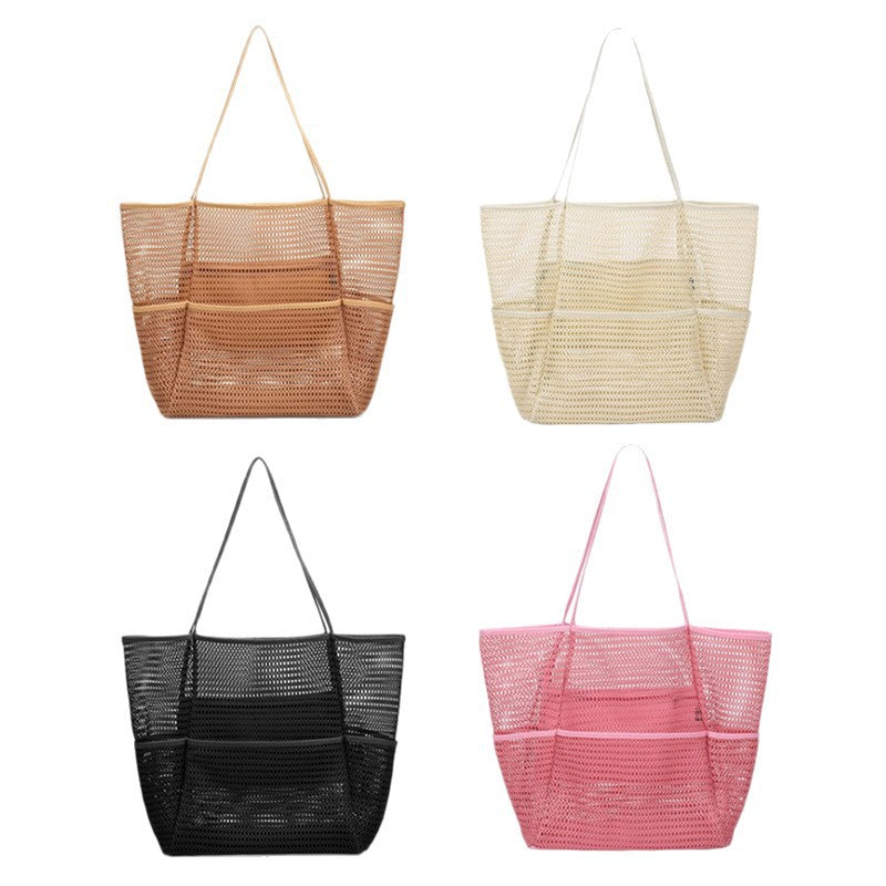 Bolso tote de playa de malla transpirable