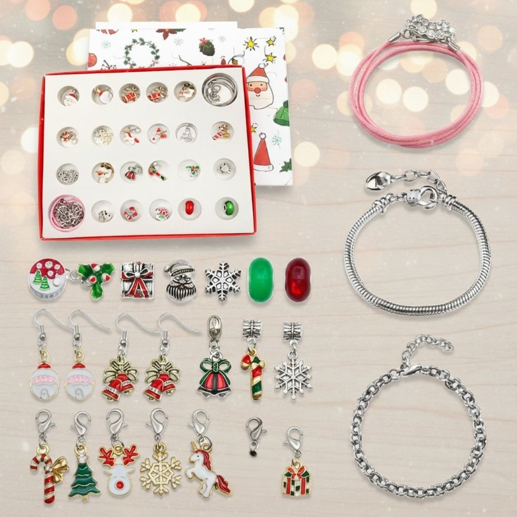 Calendario de Adviento DIY 2026 para niñas – Set de joyas y pulseras
