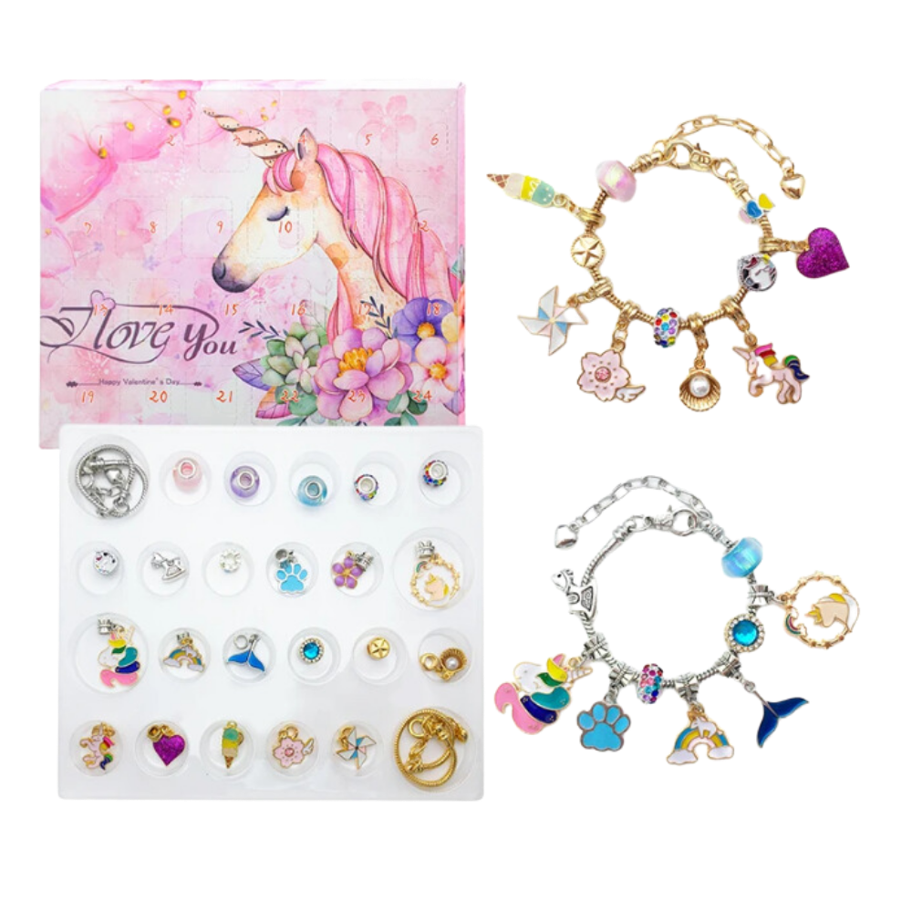 Calendario de Adviento DIY 2026 para niñas – Set de joyas y pulseras