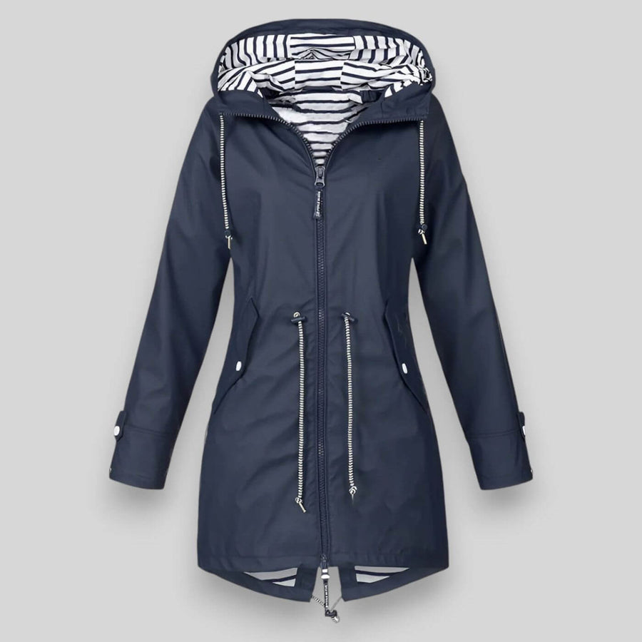 Chaqueta anorak impermeable con capucha para mujer