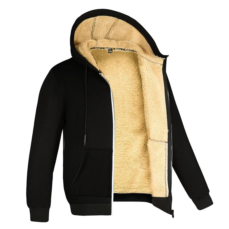 Chaqueta de forro polar gruesa y cálida para hombre