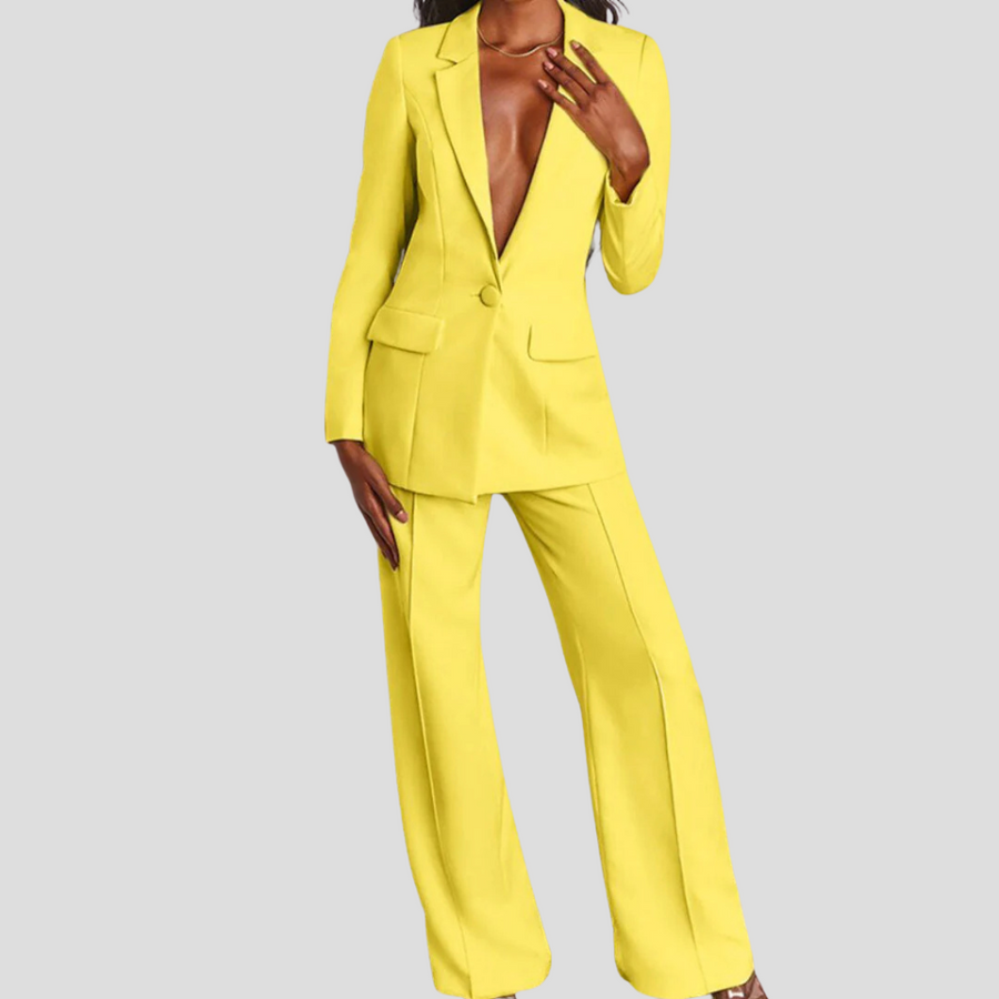 Conjunto de blazer y pantalón para mujer
