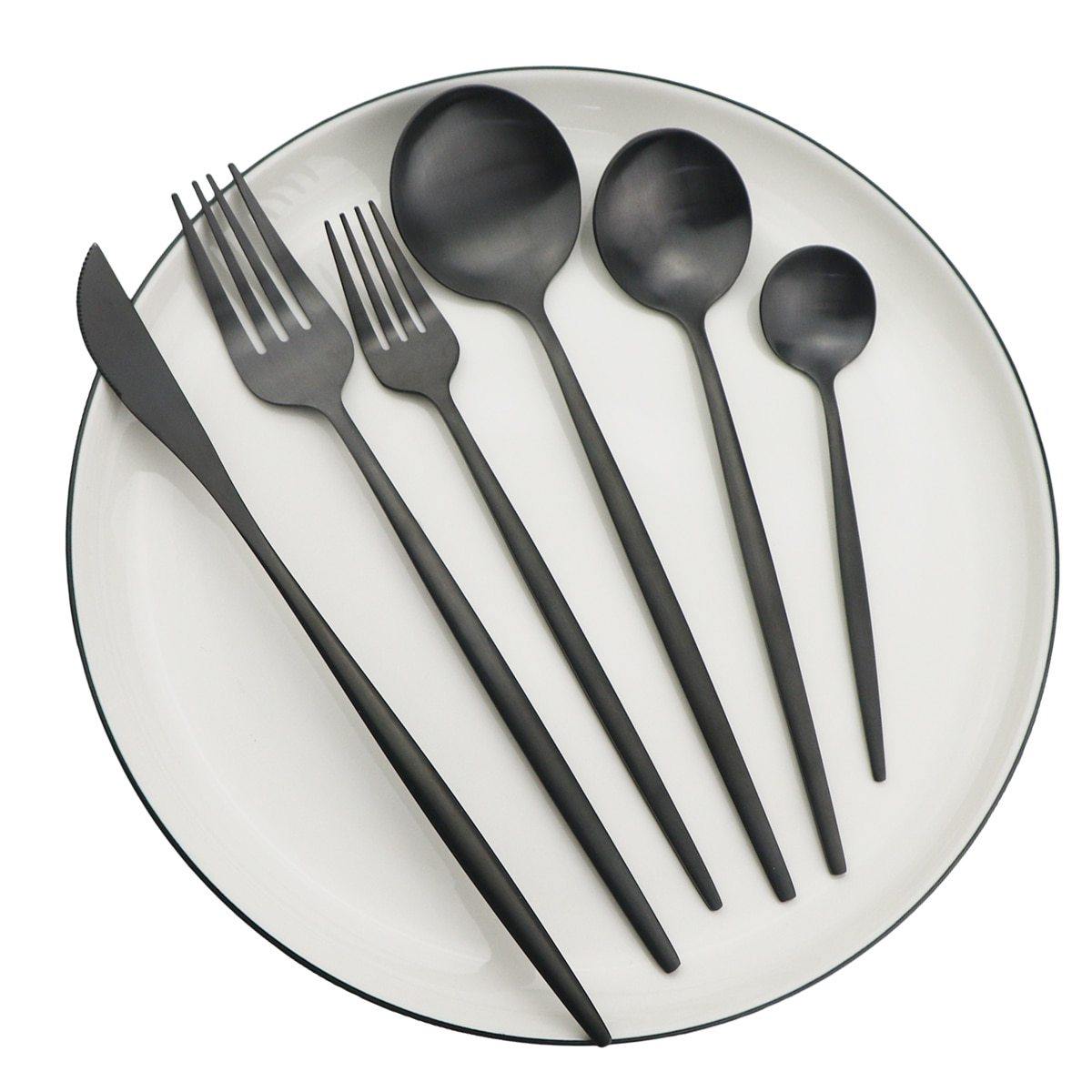 Cubertería minimalista de acero inoxidable | Diseño atemporal