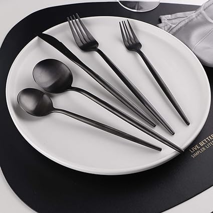Cubertería minimalista de acero inoxidable | Diseño atemporal