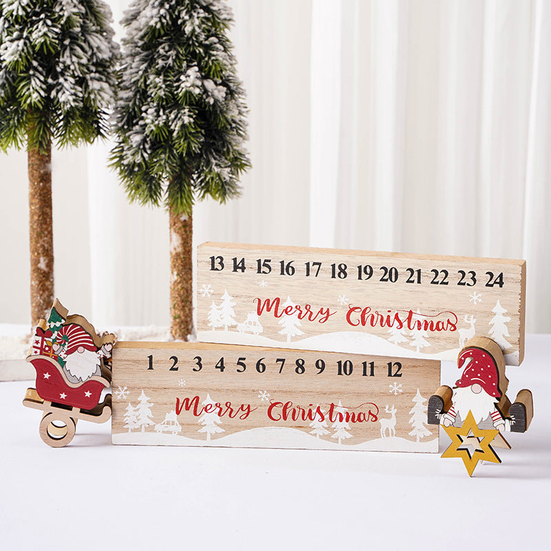 Decoración de calendario de Adviento con cuenta regresiva