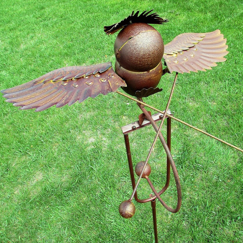 Decoración de patio con pájaro artístico para jardín