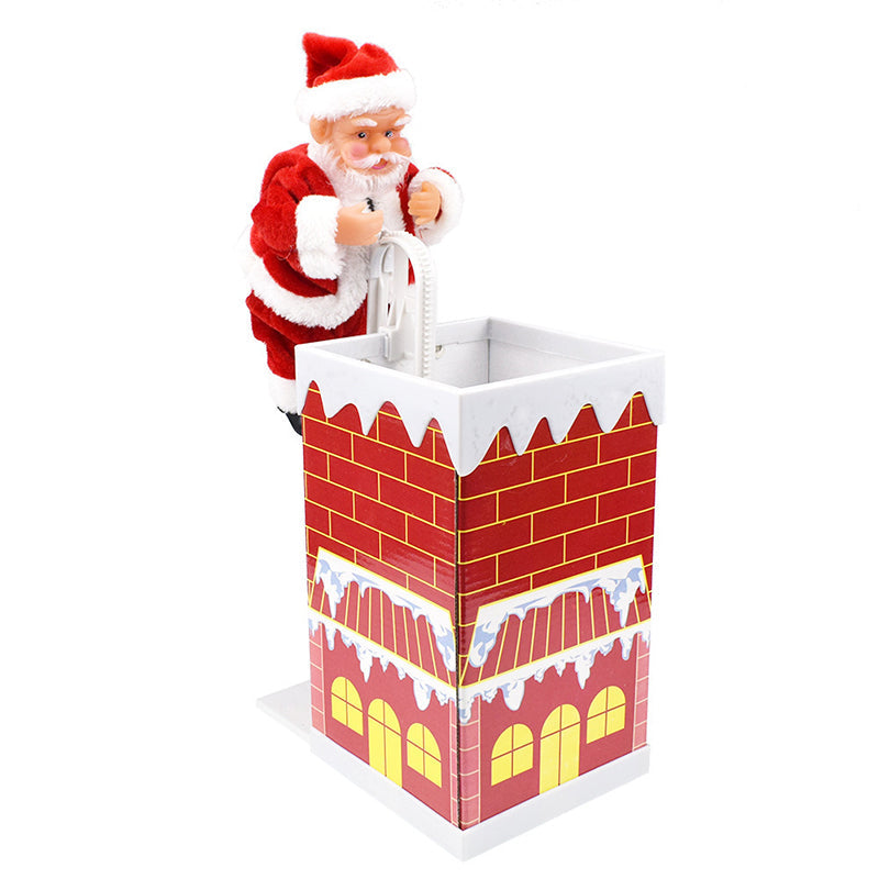 Papá Noel trepador eléctrico con escalera