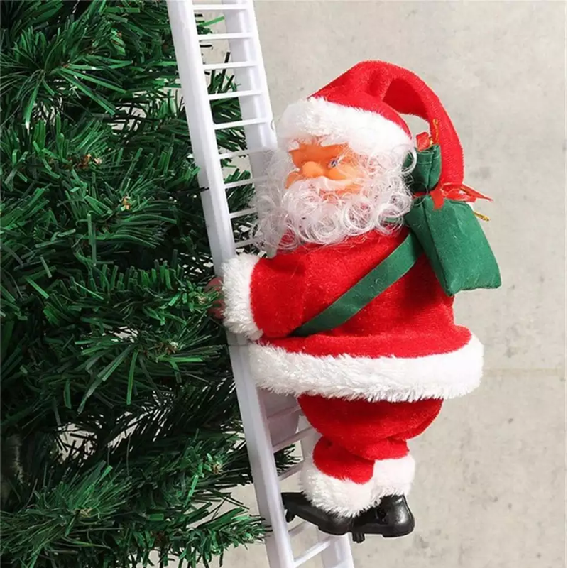 Papá Noel trepador eléctrico con escalera
