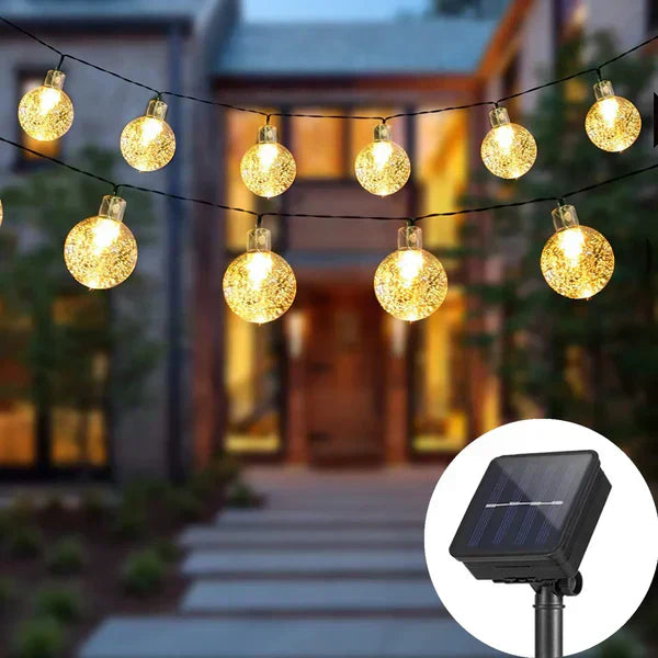 Guirnalda Solar Decorativa para Exterior – Diseño Elegante y Carga Solar Automática