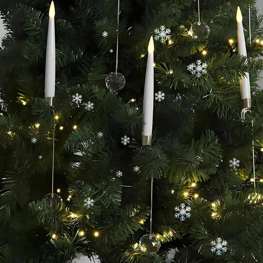 Luces para árbol de Navidad con velas LED de efecto parpadeante