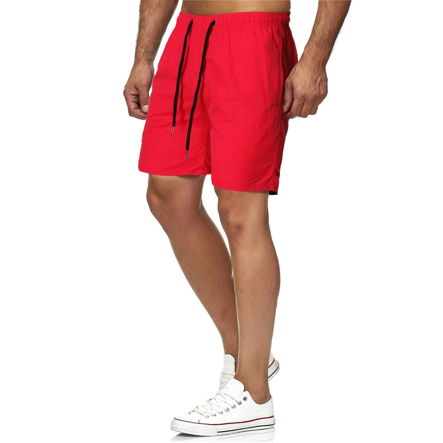 Pantalón corto unicolor para hombre con cordón ajustador | Básico