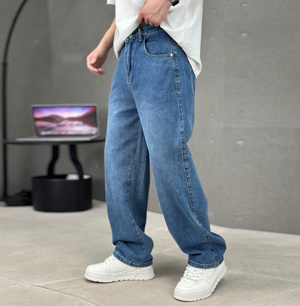 Pantalón vaquero elegante de corte recto para hombre