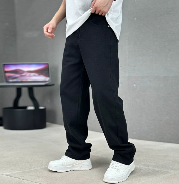 Pantalón vaquero elegante de corte recto para hombre