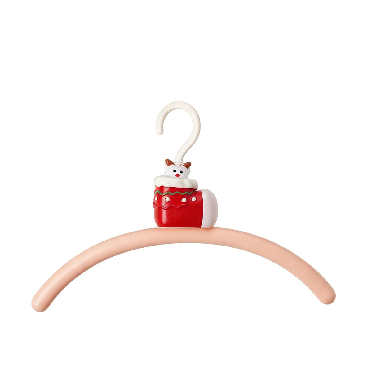 Percha de plástico para ropa con diseño navideño