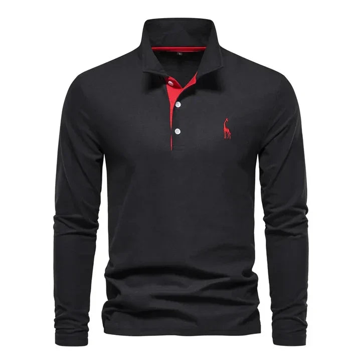 Polo de manga larga para hombre