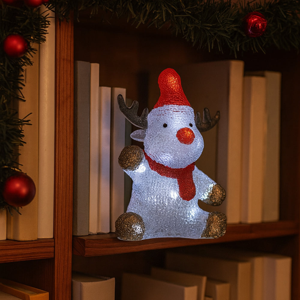 Reno de acrílico con luz LED - 20 cm de altura