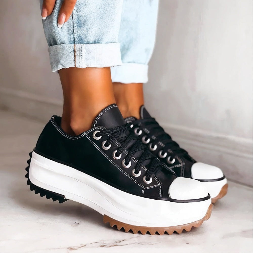 Zapatillas deportivas de piel con plataforma